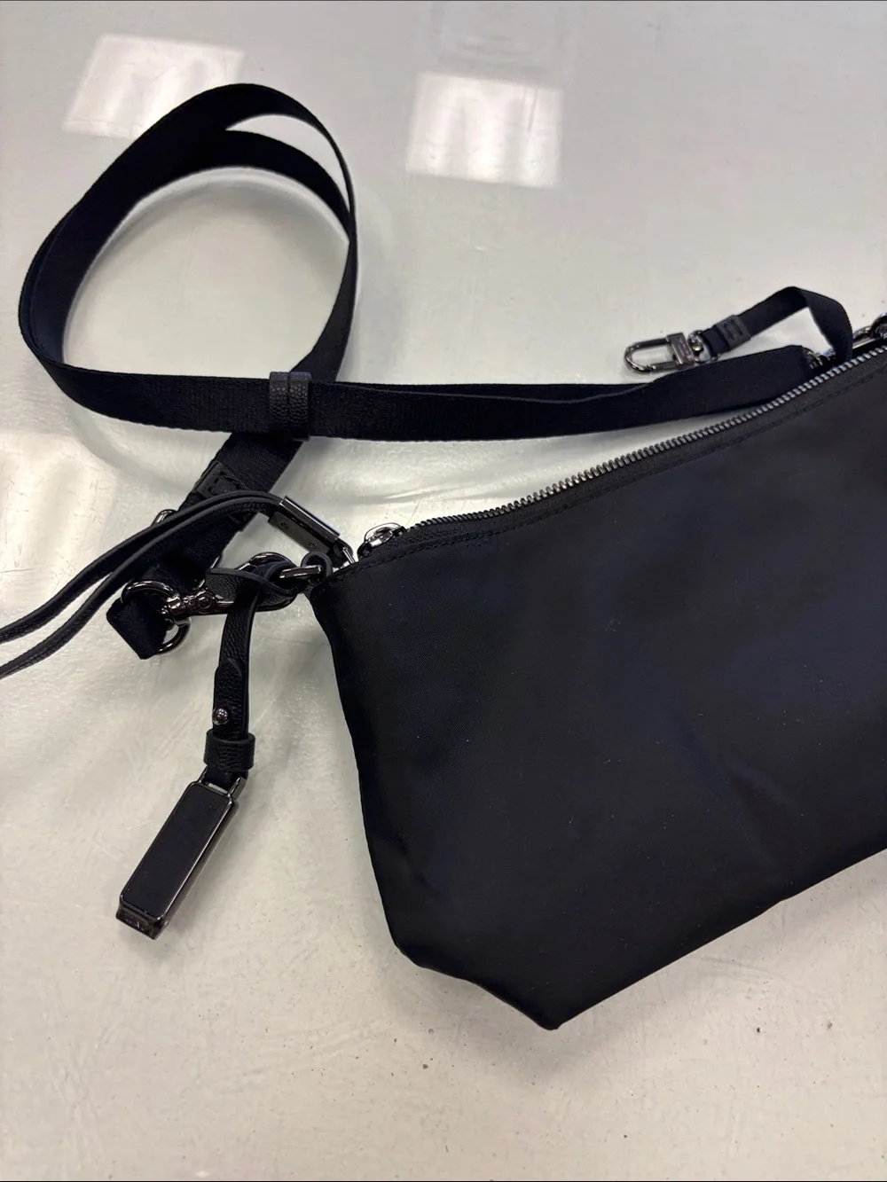 Tumi Adela Black Nylon Crossbody bag